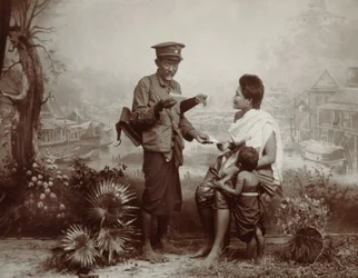 Früher Postdienst in Thailand, 1890